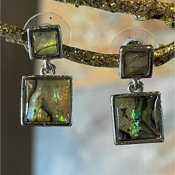 Abalone Handmade Dangle Earrings - Picture 1 of 5